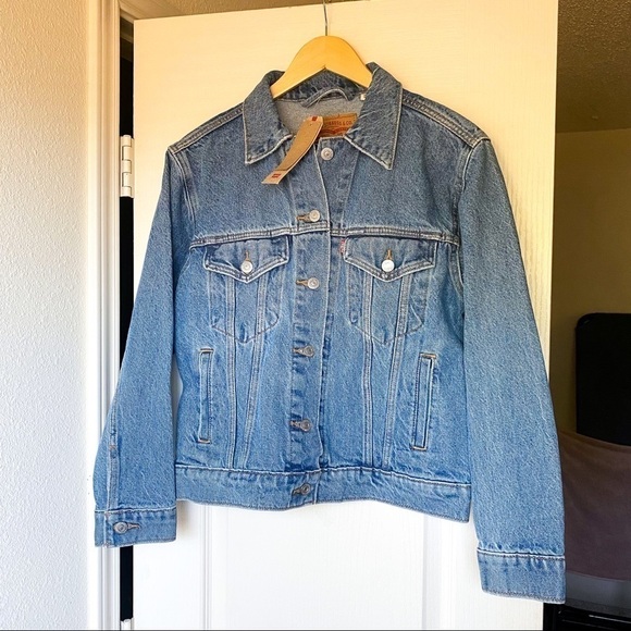 Levi’s Ex-BF Trucker Jacket Custom S - Picture 2 of 11